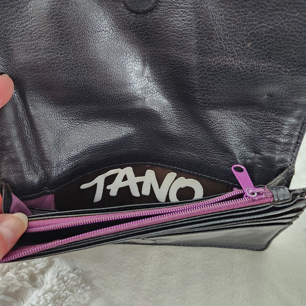 Tano Black Leather Women's Wallet